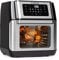 KLARSTEIN AeroVital Fry - Friggitrice ad Aria Calda, 3D-heating System: 1500W, Volume XL: 10L, 9 Programmi, Cool Touch Housing, Timer 60 Min., Termostato: fino a 220°C, Pannello Touch, Nero/Argento