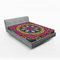 ABAKUHAUS Mandala Spannbetttuch, Bunte Blumenmotiv, Soft Dekorativer Stoff Bettwäsche Rund-um Elastischer Gummizug, 140 cm x 200 cm, Multicolor Weiß