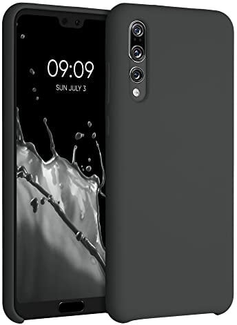 kwmobile Hülle kompatibel mit Huawei P20 Pro Hülle - Silikon Handy Case - Handyhülle weiche Oberfläche - kabelloses Laden - Schwarz matt