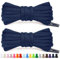 Stepace 2 Pares de Cordones Redondos de 60cm para Sneakers, Longitud 200cm 18 Colores, Cordones de Zapatos Azul Marino 100cm