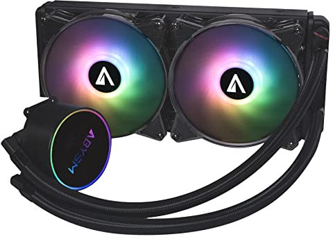 ABYSM Gaming Sistema de Refrigeración Líquida para CPU ARTIC 240 ARGB Black, con Ventilador Silencioso de 120 mm y Display de Temperatura