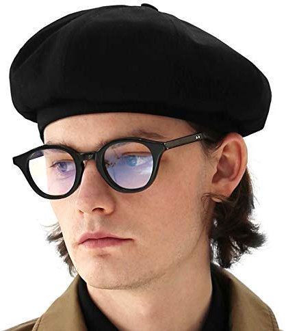 UNDERCONTROL Französischer Künstler, lässig, Verstellbarer Riemen, Militär-Baumwolle, klassischer Maler, Größenanpassung, Baskenmütze, Unisex, Jagd-Ballonmütze (schwarz)