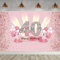 Decoración para fiesta de 40 cumpleaños, decoración para mujer, cartel de tela, póster para 40 aniversario, fondo de pancarta de 40 cumpleaños