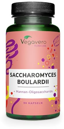 Saccharomyces boulardii Vegavero | Hochdosiert: 350 mg pro Einheit - 7 Mrd. aktive Hefekulturen | Mit Beta Glucanen und MOS aus Bierhefe | Vegan & Ohne Zusätze | Deutsche Produktion | 90 Kapseln