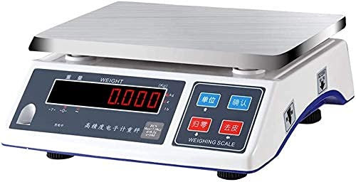 MFLASMF Bilance elettroniche Bilancia ad Alta precisione Bilancia Postale in Acciaio Inossidabile Il LED Rosso è chiaramente visualizzato per la Cucina Ristorante Cibo Carne Frutta (Color