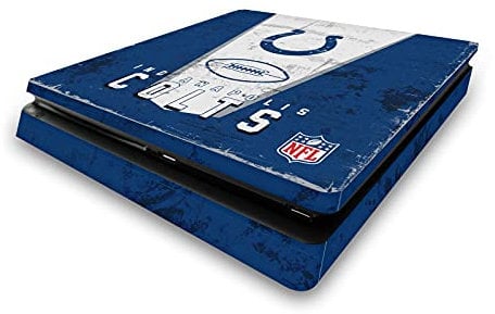 Head Case Designs Offizielle NFL Banner Indianapolis Colts Vinyl Haut Gaming Aufkleber Abziehbild Abdeckung kompatibel mit Sony Playstation 4 PS4 Slim Console