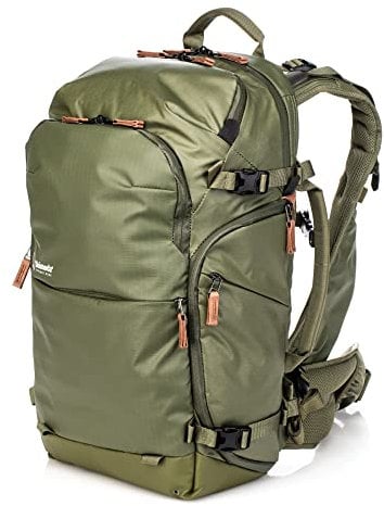 Shimoda Explore V2 25 Water Resistant Camera Backpack - Fits DSLR, Mirrorless Cameras, Batteries & Lenses - Small Mirrorless Core Unit Modular Camera Insert Included (Army Green, V2 25 With Insert)