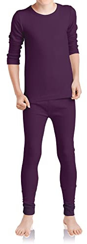 MT Kinder Ski- & Thermowäsche Set - Winter Unterwäsche für Jungen und Mädchen - Lila 134-140