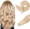S-noilite Tape Extensions Echthaar #18/613 aschblond/gebleichtes Blond Haarverlängerung Remy Echthaar Extensions Tape In - 20pcs/50 gramm pro Packung (55cm)