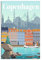 Copenhagen Dänemark Vintage Reiseposter Gemälde Poster Modern Geschenk Schlafzimmer Deko