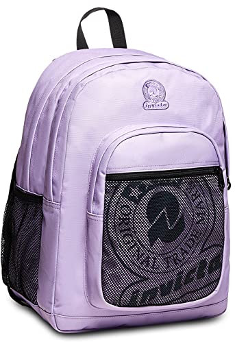 Invicta Rucksack mit Doppelfach, Zifferblatt, lila, Schule & Freizeit