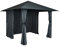 Mendler Pergola HWC-J63, Garten Pavillon Terrassenüberdachung mit Seitenwand 3x3m - anthrazit