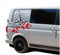 Autoaufkleber Kompass Sport Mountains 60x56cm Windrose Sticker Folie für Auto Wohnwagen Anhänger Aufkleber Selbstklebend Kfz Zubehör KX072 KX073 (Kompass schwarz, Berge Rot)
