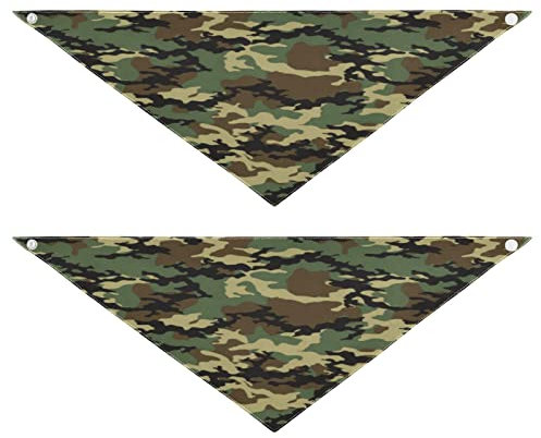 Hundehalstuch, Camouflage, abstraktes Haustier-Bandana für Hunde, Katzen, Halstuch, waschbar, Haustier-Dreieck-Lätzchen, Hundeschal, Urlaubszubehör für Welpen, Katzen, Hunde, groß, 2 Stück