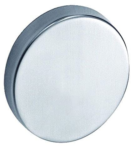 Vachette Set di rosette di funzione LC in acciaio inox, cieco, per porta della camera da letto e soggiorno, diametro 52 mm, interasse 38 mm, fissaggio invisibile, in acciaio, garanzia 2 anni, finitura