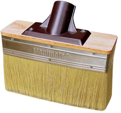 Magimate Deck Stain Applicator Brush - 7 Inch Large Decking Paint Brush - Floor Oil Brush - Shed and Fence Block Brush Extendable for Quick and Easy Painting