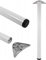 MonJar 1St. Tischbeine Möbelfuß H710mm Ø60mm Tischbein Höheverstellbar Schreibtischfüße (White)
