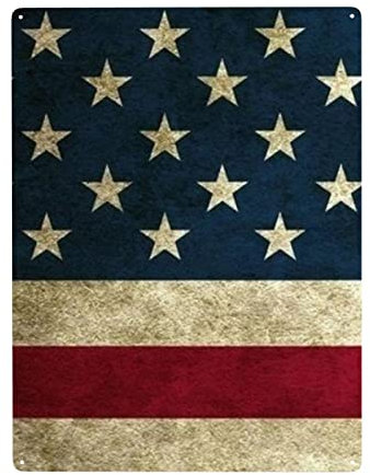 BVMPRS Wanddekoration mit amerikanischer Flagge, Metall, lustige Bilder, Wanddekoration für Wohnzimmer, Retro-Gothic-Kunst, geeignet für Bad, Schlafzimmer, Büro