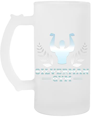 Silverman Gym - Dumbell Nan-Kilo Moteru Tasse De Chope De Bière En Verre Glass Beer Mug Cup