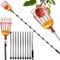 Cueille Fruit Telescopique, 4.3m Fruits Cerise Outil à Cueillir de Fruits avec Poteau Réglable Léger, Cueille Pommes avec Panier en Acier Inoxydable, Outil Cueillette Jardin Arbre Poires Pêches
