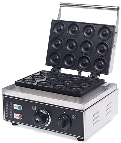 Donut Maker Machine Donut Baker - Máquina de donuts eléctrica (1500 W) - Máquina de gofres para 12 mini rosquillas