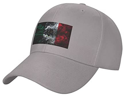 KWQDOZF Smoke Flag of Mexico Baseball Cap für Männer Frauen Duck Tongue Hat Sport Casquette