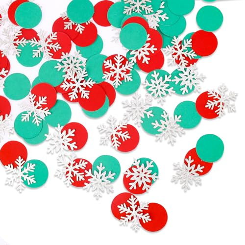 ALEGRE Schneeflocken Deko Konfetti,100 Stücke Streudeko Weihnachten Tischdeko,Glitzer Weihnachtsdeko Confetti Silber,Schneeflocke Tischdeko Weihnachten für Geburtstag,Hochzeit,Christmas,Silvester Deko