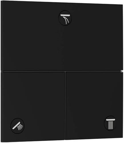 hansgrohe ShowerSelect Comfort E, válvula para instalación empotrada de termostatos ShowerSelect Comfort E (3 funciones), negro mate