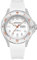 rorios Herren Damen Uhren Silikon Quarz Armbanduhr Leuchtend Analog Uhr 5ATM wasserdichte Freizeit Uhr Paar Minimalistisch Uhren Weiß Rot