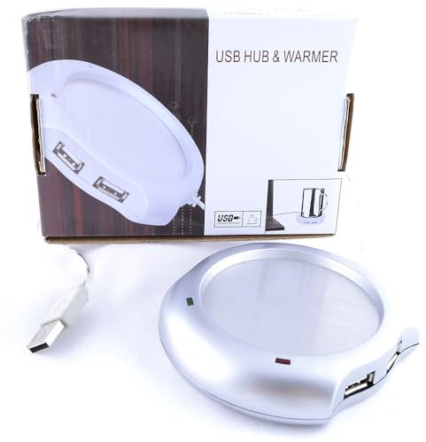 Calentador Taza HUB 4 Puertos USB, Pc, Portátil, Calienta Tazas