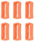 6 Stück Silikon Uhrenarmband Schlaufe Kompatibel mit Garmin Vivoactive 4S Armband schlaufen, 18mm Verschlussring Ersatz Uhrenband Schlaufe Smartwatch Keeper, Orange