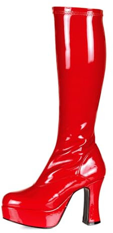 Plateau Stiefel mit Reißverschluss für Damen - rot - Schuhgröße: 40