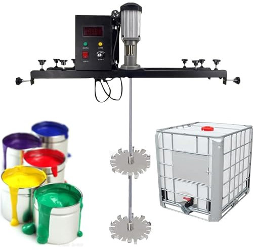 Hydravex Agitador de Aire para Tanque IBC, máquina agitadora de Pintura eléctrica, hélice Plegable, para disolvente de Tinta, máquina mezcladora de Tanque eléctrico de 980 W con Soporte para Colgar,A