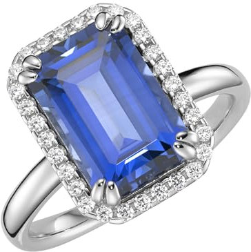 Giorgio Martello Milano Ring In Blau, Fuchsia Oder Lila, Zirkonia Weiß, Silber 925 Blau, 56 925 Sterling Silber
