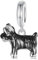 NINGAN 925 Sterling Silber Hundeanhänger Schnauzer Anhänger kompatibel mit Frauen Armband Perle 5A Zirkon Charme, Familie und Freunde Geburtstagsgeschenke