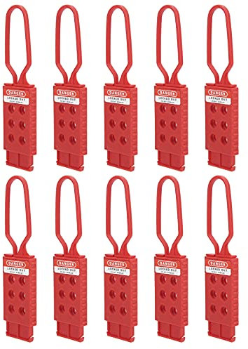 Hasp di Blocco, Serrature di Tagout di Blocco 10 Pezzi Hasp di Blocco a 6 Fori in Nylon Isolante per la Manutenzione di Attrezzature Industriali