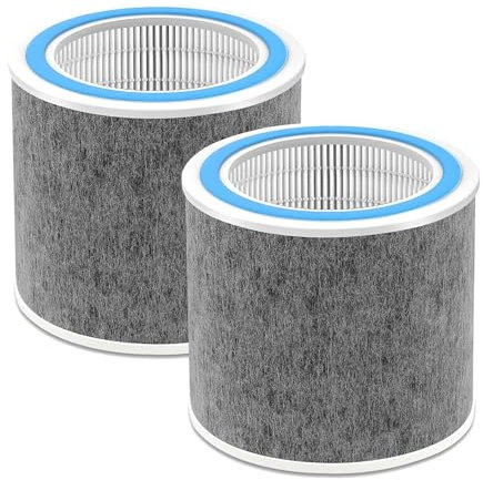 HP102 Replacement Filter Compatible with Shark HP102, HP100, HP132, HC450, HC451, HC452, HC455 Air Purifier, 4-in-1 H13 True HEPA Filter, Compare Part # HE1FKPET, HE1FKBAS, 2 Packs