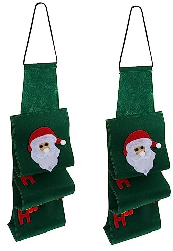CONGARTENO 2pièces Support Mural Feutre pour Rouleau Toilette Design De Noël Pratique Et Lavable Décoration pour Salle De Bain Et