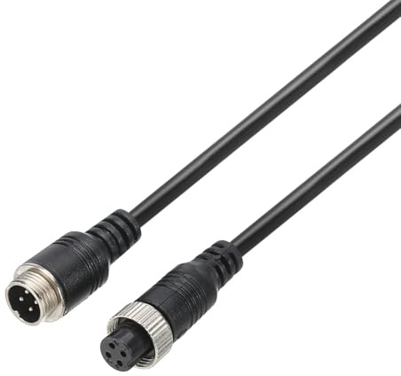 PATIKIL 4 Pin Extension Cable Wire 3.3 ft / 1 Meter, 4 Core 24 AWG Power Cord with Male Female Connector at Both End for LED Strip Light Car Truck Lighting, Black