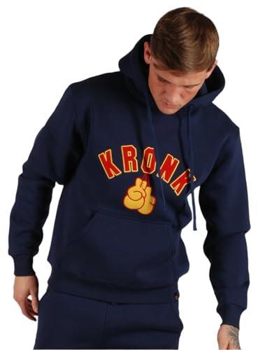 Kronk Gloves Applique Hoodie Herren Regular Fit, Marineblaue Handschuhe, XXL