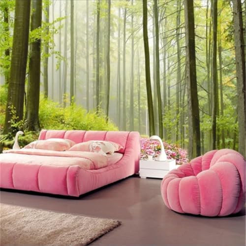 Kitquiver 3D Forêt Verte Peinture Murale 3D Papier Peint Autocollant 3D Paysage Naturel Pour Décoration De Plafond 400x280cm