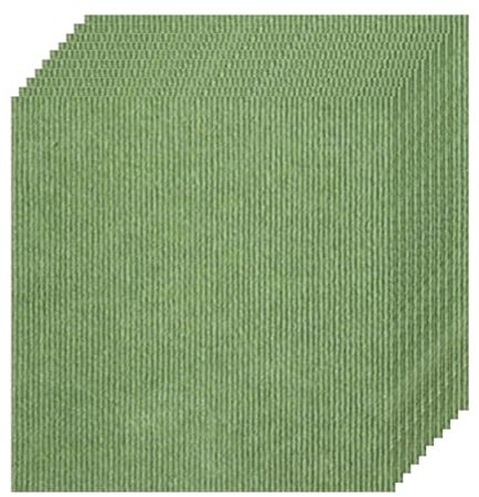 Fudaiki 10 Stück Einfarbig Teppichfliesen Selbstklebend Teppichfliesen Selbstliegend, Teppich Fliesen Teppich Selbstklebend Teppichfliesen Weich Auslegware Teppichboden Grün 50x50cm