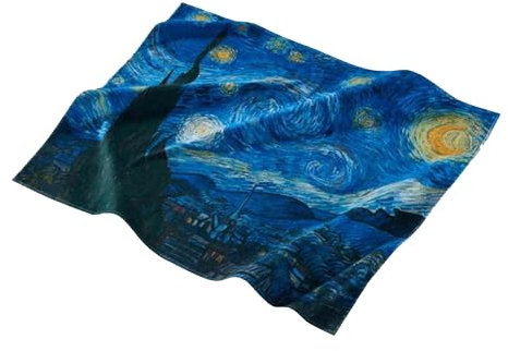 MuseARTa Geschirrtuch aus Baumwolle mit dem Gemälde Starry Night des Künstlers Vincent Van Gogh in der Größe 40x60cm, KT-VG-SN