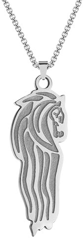 GZHENGZG Herren Halskette, Damen Schmuck Reiter von Rohan Halskette Herr der Ringe Schmuck LOTR Fan Geschenk Rohan Wappen Anhänger LOTR Rohan Charm Geschenk Geschenk