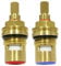 2 PCS Tap Cartridge Replacement, Universal 1/220.5mm Mixer Tap Cartridge, Chrome Plated Replacement Tap Valves with Metal Lever Heads, for Bathroom Kitchen Tap (1 Pair Hot & Cold)