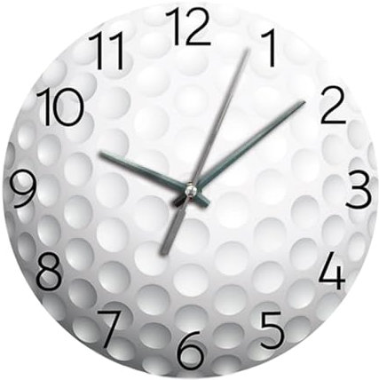LOVIVER Basketball Wanduhr Dekorative Neuheit Rundwanduhr, stille Nicht -Ticking, für Schlafzimmer Schulgeburtstag Geschenk, White 10 Inch