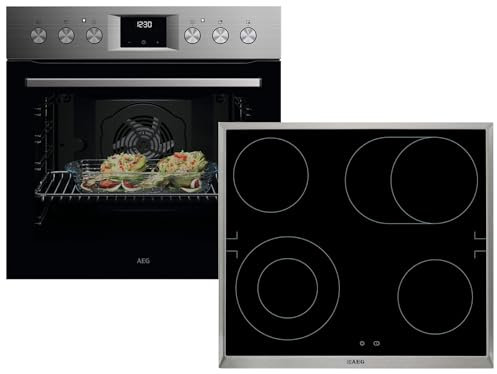 AEG AH22M Set Einbauherd OU5AE20SM + Glaskeramikkochfeld HE604060XB