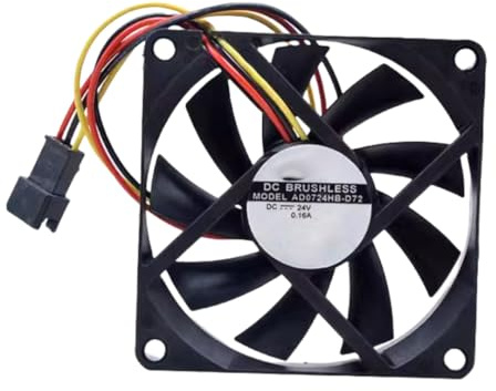 AD0724HB-D72 DC24V 0.16A 3.84W 70MM Fan - 7CM 7015 3-Wire Cooling Fan