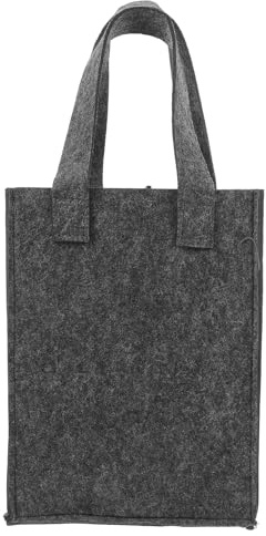 Weinflaschentasche mit Henkel 24x18x8,5cm für Zwei Flaschen | Filz, Mehrfächrige Aufbewahrung, Aufrecht Platzsparend, für Rotwein, Sekt, Feiern und Verkostungen
