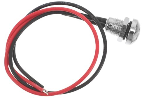CVUTOVO Drucktaster mit erhöhtem Kopf – DIY-Gitarren-Kill-Switch für schnelle Montage an der Kontrollplatte – 8 mm Montagedurchmesser mit Anschlusskabel